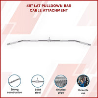 48" Lat Pulldown Bar Cable Attachment Sports & Fitness Kings Warehouse