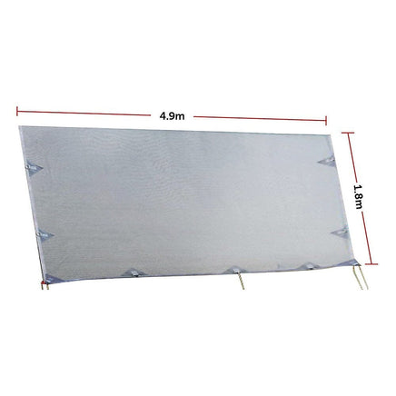 4.9m Caravan Privacy Screen Side Sunscreen Sun Shade for 17' Roll Out Awning Kings Warehouse