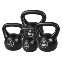 4pcs Exercise Kettle Bell Weight Set 20KG Sports & Fitness Kings Warehouse