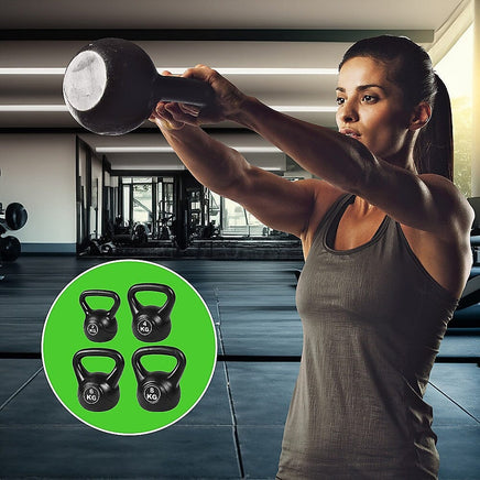 4pcs Exercise Kettle Bell Weight Set 20KG Sports & Fitness Kings Warehouse