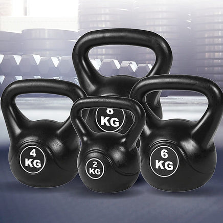 4pcs Exercise Kettle Bell Weight Set 20KG Sports & Fitness Kings Warehouse