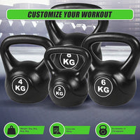 4pcs Exercise Kettle Bell Weight Set 20KG Sports & Fitness Kings Warehouse