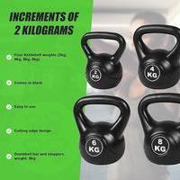 4pcs Exercise Kettle Bell Weight Set 20KG Sports & Fitness Kings Warehouse