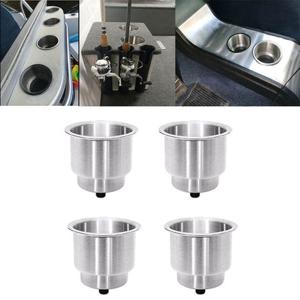 4PCS Stainless Drink Cup Holder Insert for Boat/Car/Truck RV/Camper/Yacht/Sofa Kings Warehouse