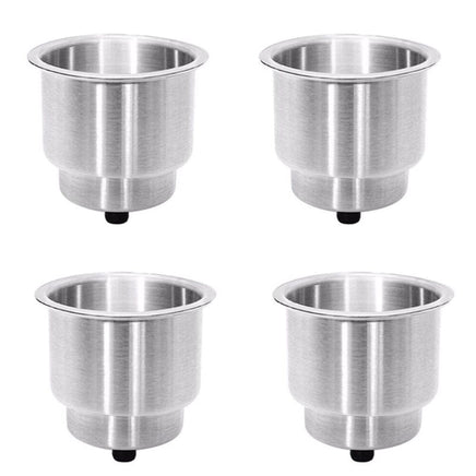 4PCS Stainless Drink Cup Holder Insert for Boat/Car/Truck RV/Camper/Yacht/Sofa Kings Warehouse