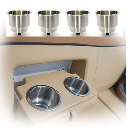 4PCS Stainless Drink Cup Holder Insert for Boat/Car/Truck RV/Camper/Yacht/Sofa Kings Warehouse