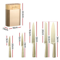 5-Star Chef 6PCS Kitchen Knife Set Stainless Steel Nonstick Block Chef Sharp Home & Garden Kings Warehouse