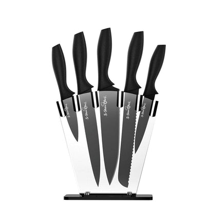 5-Star Chef 7PCS Kitchen Knife Set Stainless Steel Non-stick with Sharpener Home & Garden Kings Warehouse