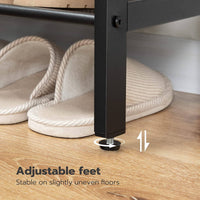 5-Tier Shoe Rack, Industrial Shoe Organizer Storage Bench Furniture Kings Warehouse