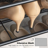 5-Tier Shoe Rack, Industrial Shoe Organizer Storage Bench Furniture Kings Warehouse