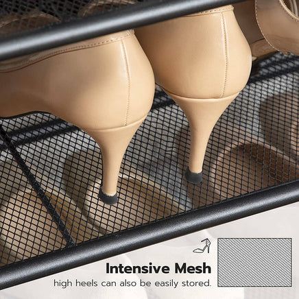 5-Tier Shoe Rack, Industrial Shoe Organizer Storage Bench Furniture Kings Warehouse