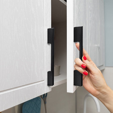 5 x 96mm Kitchen Handle Cabinet Cupboard Door Drawer Handles square Black furniture pulls Furniture Kings Warehouse