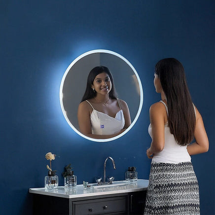 50cm LED Wall Mirror Bathroom Mirrors Light Decor Round Health & Beauty Kings Warehouse