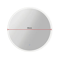 50cm LED Wall Mirror Bathroom Mirrors Light Decor Round Health & Beauty Kings Warehouse