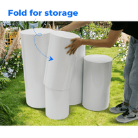 5PCS Round Plinth Cylinder Display Stand Pedestal Wedding Party Shop Display AU Mid Season Sale Kings Warehouse