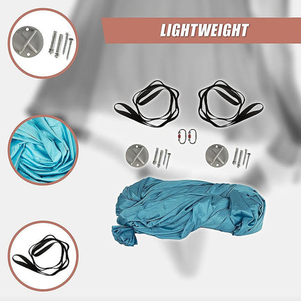 5x2.8m Yoga Pilates Aerial Silk Kit Swing Anti-Gravity Hammock Sports & Fitness Kings Warehouse