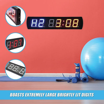 6 Digit Digital Timer Interval Fitness Clock Sports & Fitness Kings Warehouse