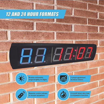 6 Digit Digital Timer Interval Fitness Clock Sports & Fitness Kings Warehouse