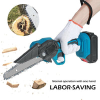 6" Mini Cordless Electric Chainsaw 2X Battery Powered Wood Cutter Rechargeable BestSellers Kings Warehouse
