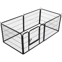 6 Panel Pet Dog Cat Bunny Puppy Play pen Playpen 60x80 cm Exercise Cage Dog Panel Fence coops & hutches Kings Warehouse