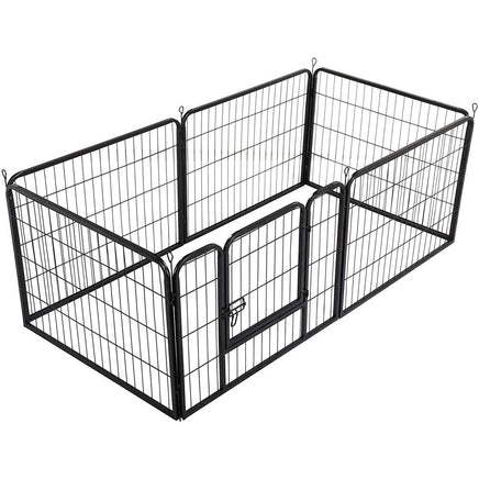 6 Panel Pet Dog Cat Bunny Puppy Play pen Playpen 60x80 cm Exercise Cage Dog Panel Fence coops & hutches Kings Warehouse