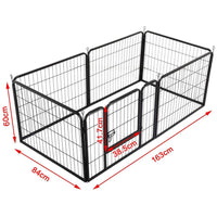 6 Panel Pet Dog Cat Bunny Puppy Play pen Playpen 60x80 cm Exercise Cage Dog Panel Fence coops & hutches Kings Warehouse