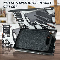 6 pieces Kitchen Knife Set Everich Chef Knives Stainless Steel Nonstick Scissor Cutting Board Home & Garden Kings Warehouse