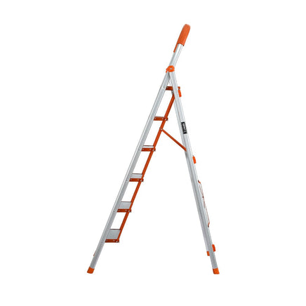 6 Step Ladder Multi-Purpose Folding Aluminium Light Weight Non Slip Platform Tools Kings Warehouse