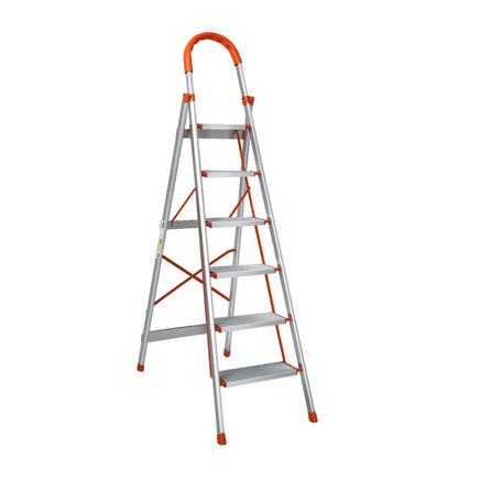 6 Step Ladder Multi-Purpose Folding Aluminium Light Weight Non Slip Platform Tools Kings Warehouse