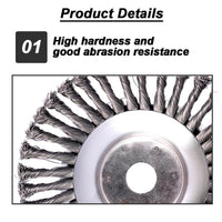 6" Weed Brush Steel Wire LawnMower Grass Cutter Head Garden Trimmer Wheel AU Auto Accessories Kings Warehouse