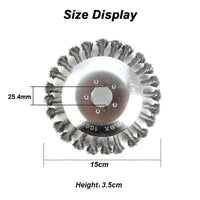 6" Weed Brush Steel Wire LawnMower Grass Cutter Head Garden Trimmer Wheel AU Auto Accessories Kings Warehouse