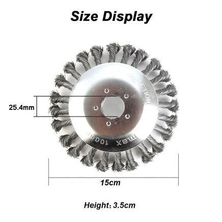 6" Weed Brush Steel Wire LawnMower Grass Cutter Head Garden Trimmer Wheel AU Auto Accessories Kings Warehouse