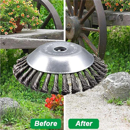 6" Weed Brush Steel Wire LawnMower Grass Cutter Head Garden Trimmer Wheel AU Auto Accessories Kings Warehouse