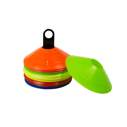 60 Pack Sports Training Discs Markers Cones Soccer AFL Exercise Personal Fitness Sports & Fitness Kings Warehouse