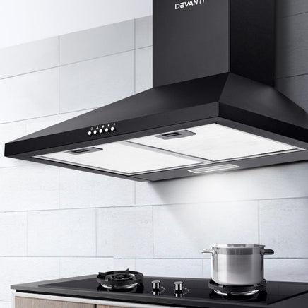 600mm Range Hood 60cm Rangehood Black Appliances Kings Warehouse