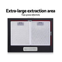 600mm Range Hood 60cm Rangehood Black Appliances Kings Warehouse