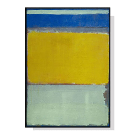 60cmx90cm Blue Yellow Green By Mark Rothko Black Frame Canvas Wall Art Kings Warehouse