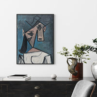 60cmx90cm Head Of A Woman By Pablo Picasso Black Frame Canvas Wall Art Kings Warehouse