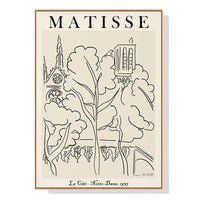60cmx90cm Line Art By Henri Matisse Wood Frame Canvas Wall Art Kings Warehouse