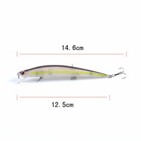 6x Popper Minnow 12.5cm Fishing Lure Lures Surface Tackle Fresh Saltwater Kings Warehouse 