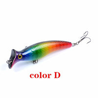 6x Popper Poppers 12.4cm Fishing Lure Lures Surface Tackle Fresh Saltwater Kings Warehouse