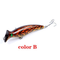 6x Popper Poppers 12.4cm Fishing Lure Lures Surface Tackle Fresh Saltwater Kings Warehouse