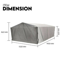 6X4 TRAILER CAGE CANVAS COVER (600mm) Heavy Duty Canvas Best Quality Waterproof Outdoor Recreation Kings Warehouse