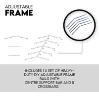 6X4 TRAILER CAGE CANVAS COVER (600mm) Heavy Duty Canvas Best Quality Waterproof Outdoor Recreation Kings Warehouse