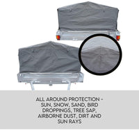 6X4 TRAILER CAGE CANVAS COVER (600mm) Heavy Duty Canvas Best Quality Waterproof Outdoor Recreation Kings Warehouse