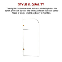 700 x 1450mm Frameless Bath Panel 10mm Glass Shower Screen By Della Francesca Furniture Kings Warehouse