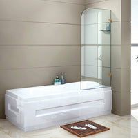 700 x 1450mm Frameless Bath Panel 10mm Glass Shower Screen By Della Francesca Furniture Kings Warehouse