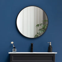 70cm Round Wall Mirror Bathroom Makeup Mirror by Della Francesca Home & Garden Kings Warehouse