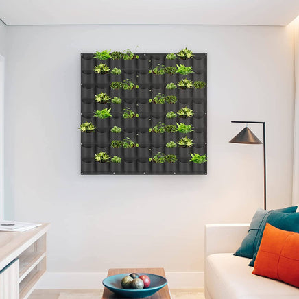 72 Pockets Wall Hanging Planter Planting Grow Bag Vertical Garden Vegetable Flower Black Kings Warehouse