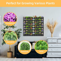 72 Pockets Wall Hanging Planter Planting Grow Bag Vertical Garden Vegetable Flower Black Kings Warehouse